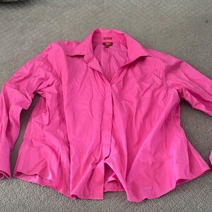 Talbots Vibrant Pink Button-Down Shirt